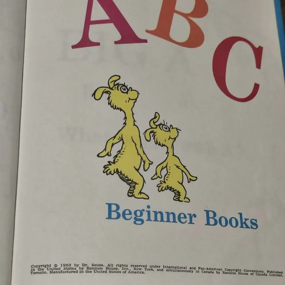 1963 Dr. Seuss's ABC Beginner Books Vintage Hardcover Edition